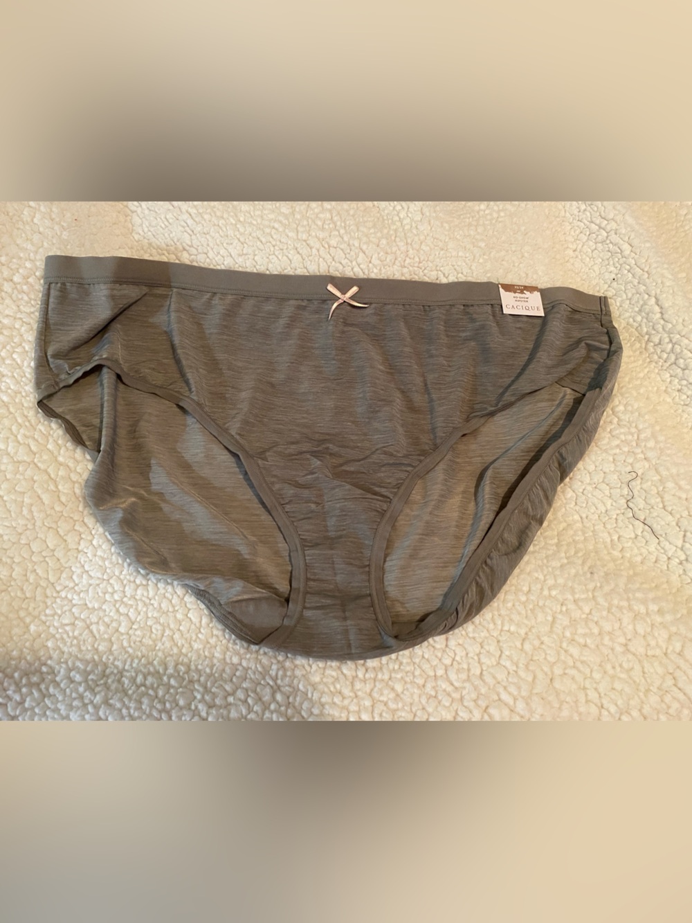 Cacique Gray Women's No show  hipster NWT